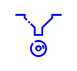 Single Cell Dispenser Icon Blue